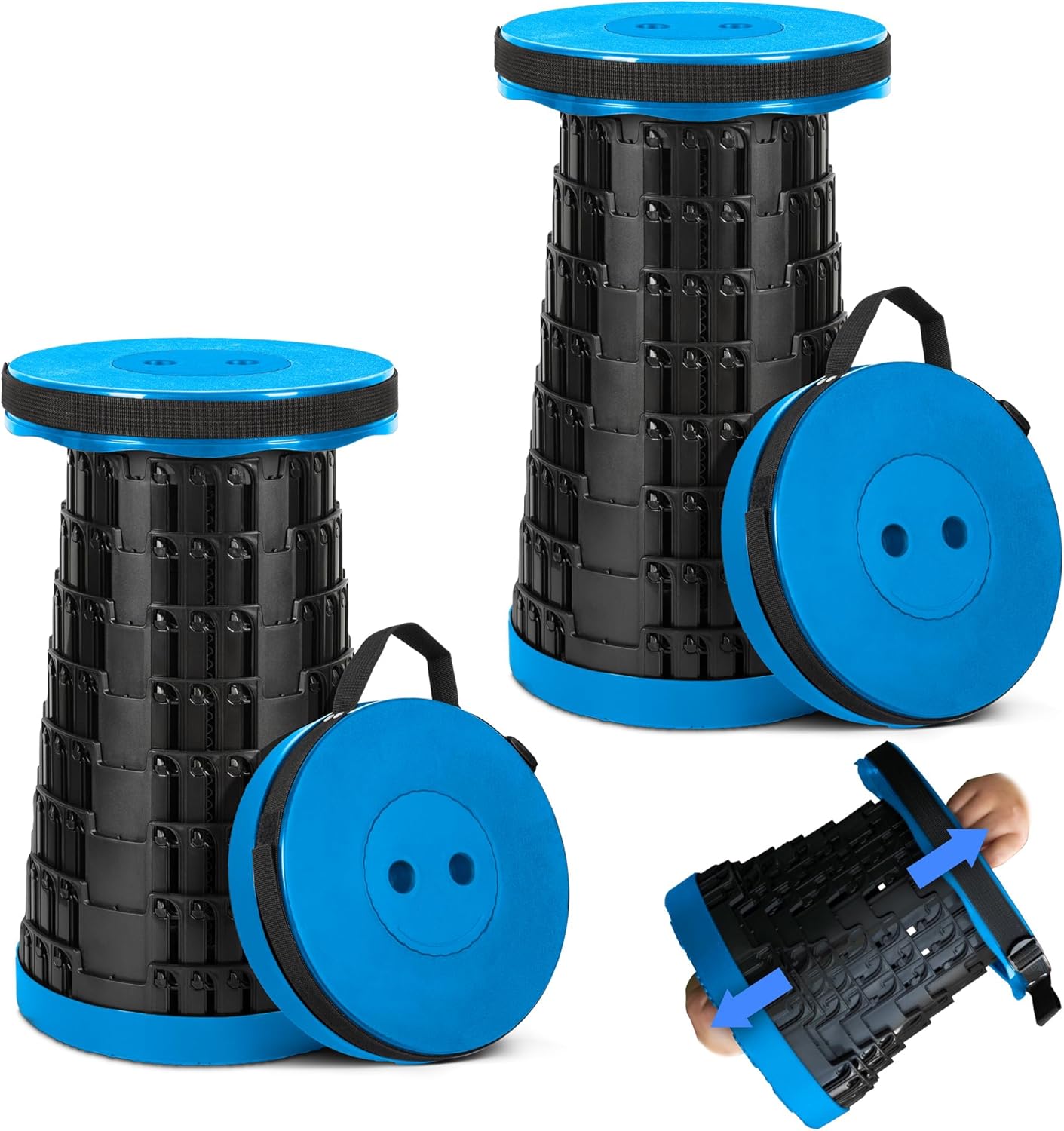 2025 Upgraded Collapsible Stool - Max 620lb Portable Folding Seat