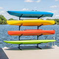 Teal Triangle Freestanding Kayak Storage Rack - 4-Level Vertical Kayak