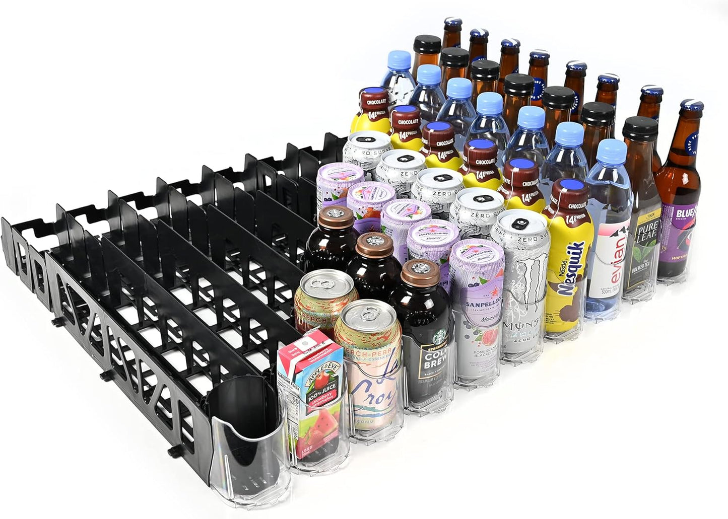 Visi-FAST Spring Push Drink Dispenser for Fridge Organization