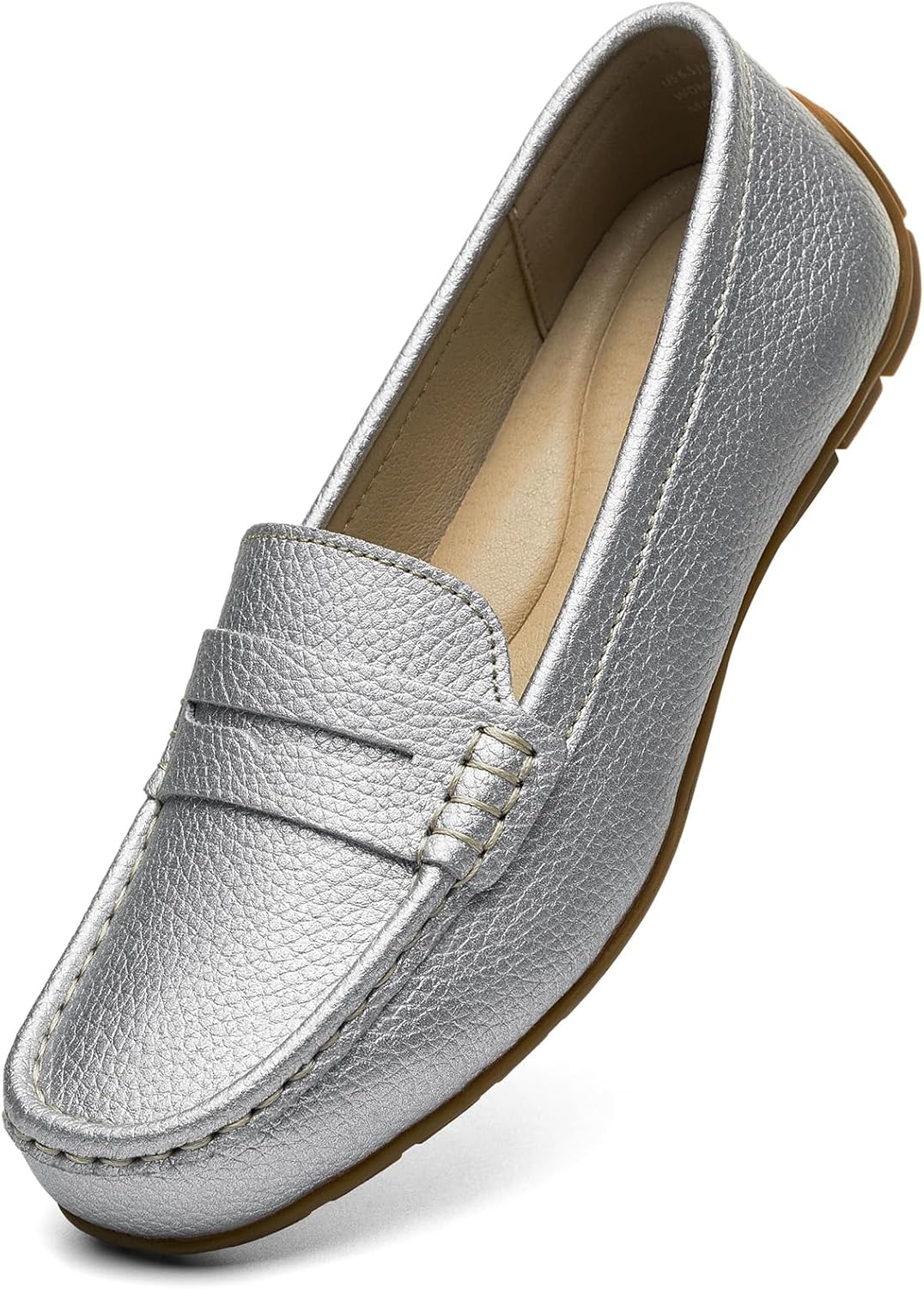 Women's Comfortable Lightweight Leather Penny Loafers for Work
