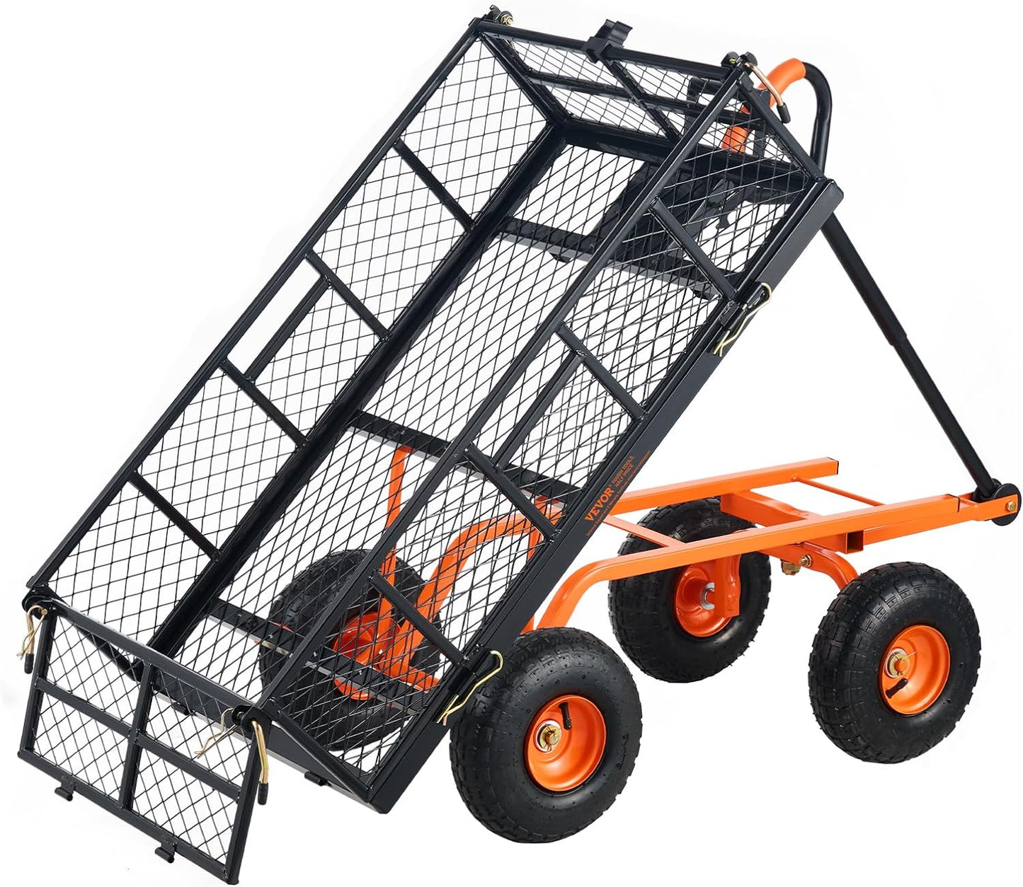 VEVOR 400lbs Steel Garden Dump Cart for Heavy Duty Tasks