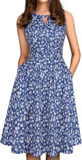 Sureple Women's Retro Sleeveless Swing Casual Work Summer (Style 1HWD)