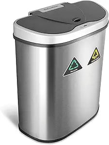 NINESTARS Automatic Touchless Infrared Motion Sensor Trash Can