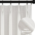Topfinel 94 in Linen Blackout Curtains - Full Blackout Drapes