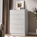 5 Drawer Dresser for Bedroom with Gold Handles and Style