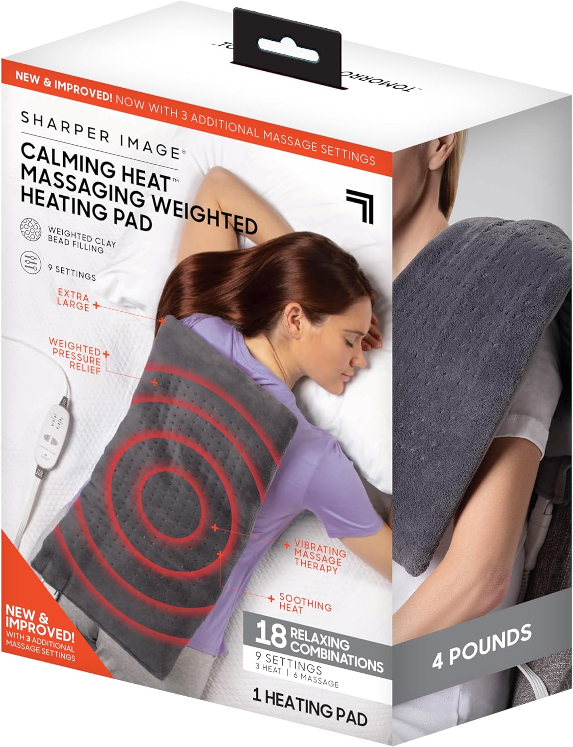 Calming Relief: Sharper Image Weighted Heat Pad