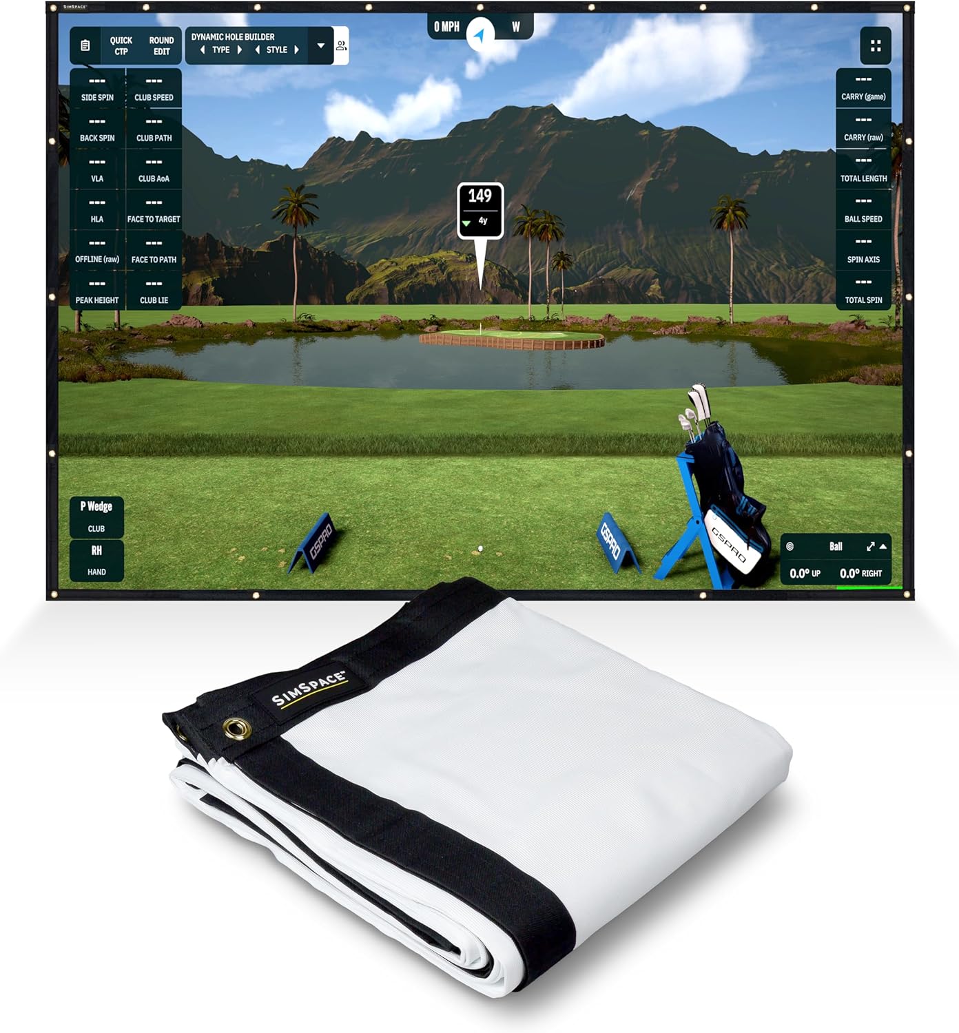 SimSpace Golf Impact Screen - HD Home Simulator