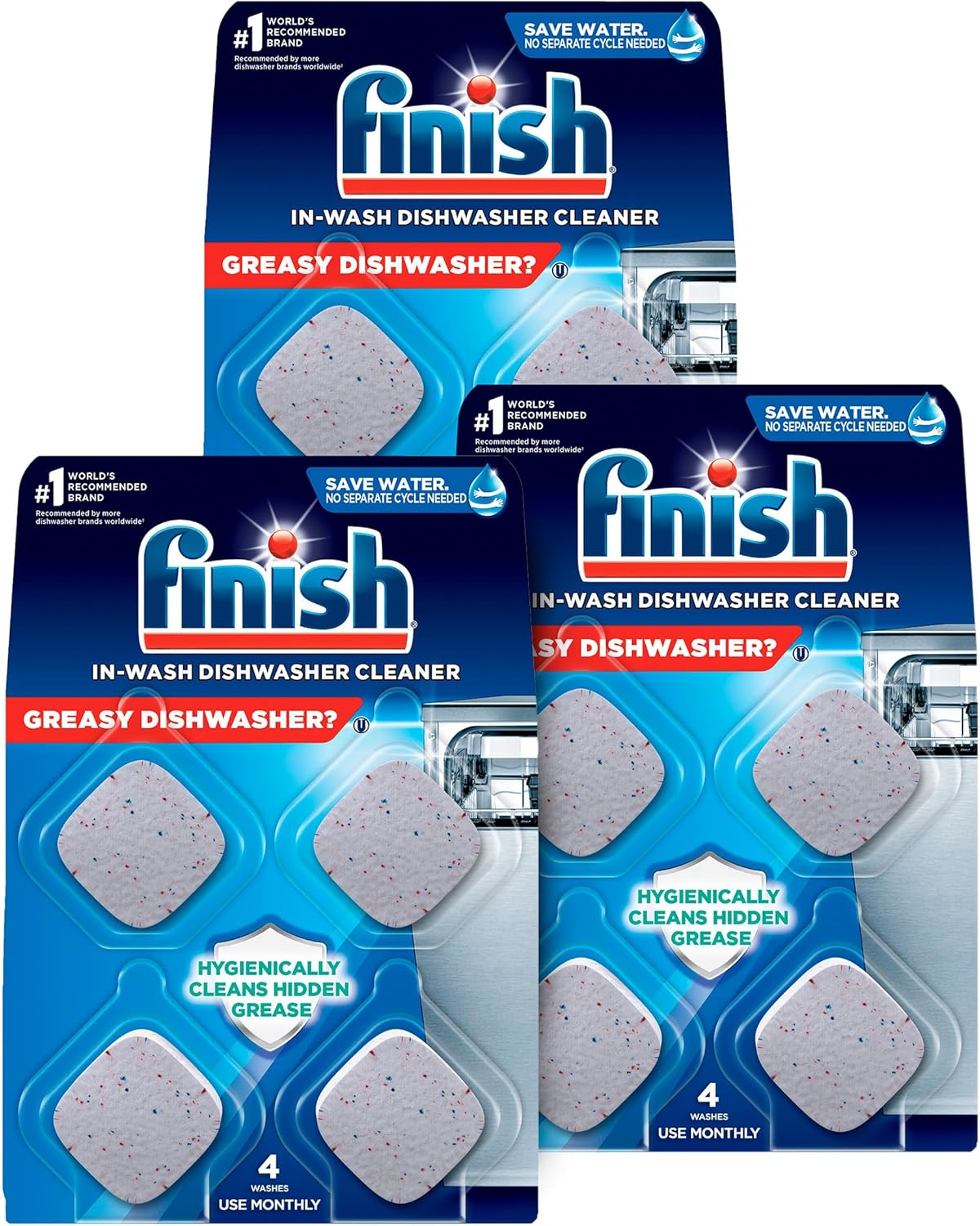 Finish Dishwasher Cleaner Tablets - Hygienic Grease Removal