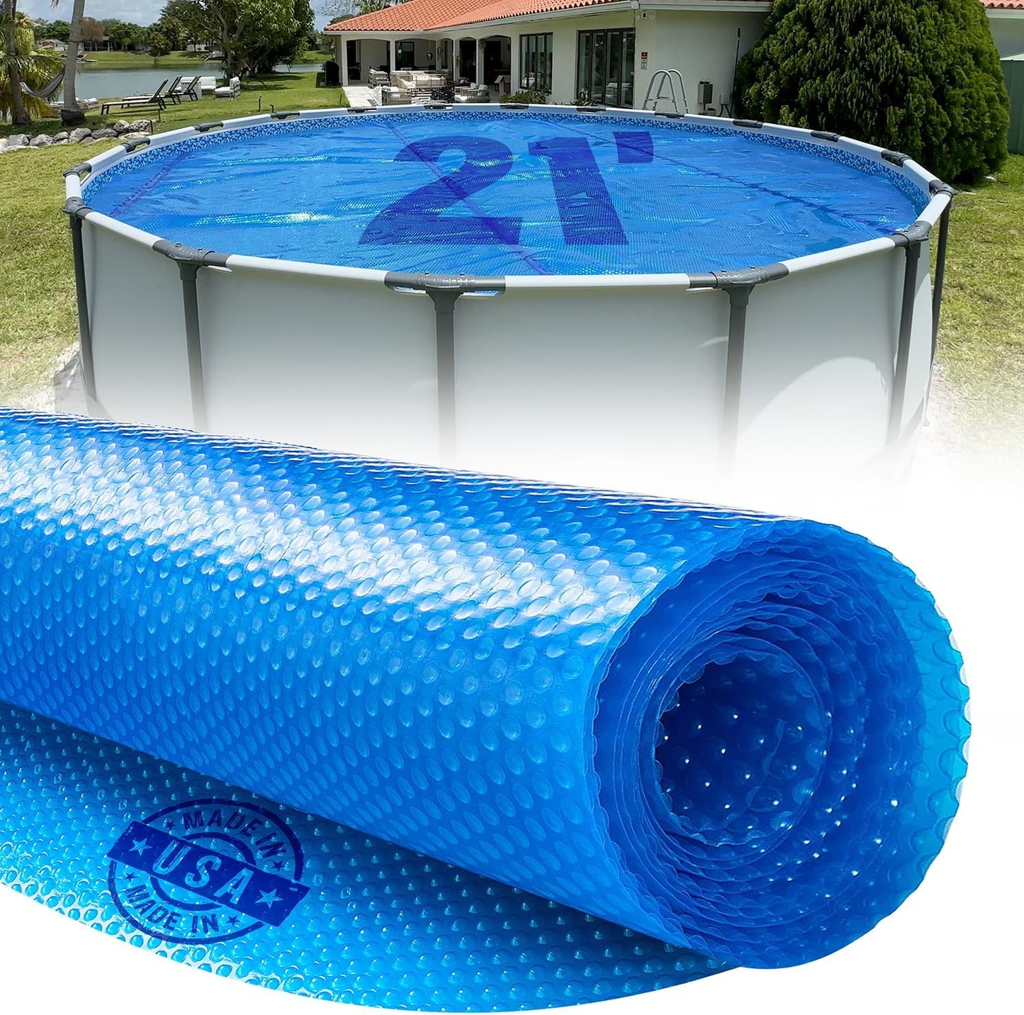 21 Foot Round Solar Cover for Inground and Above Ground Pools