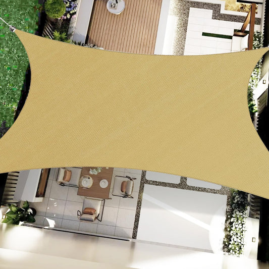 16ft x 20ft Rectangular Sun Sail Shades Canopy for Outdoor Use