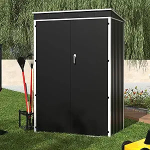 Metal Outdoor Storage Shed for Garden, Patio, and Lawn Use
