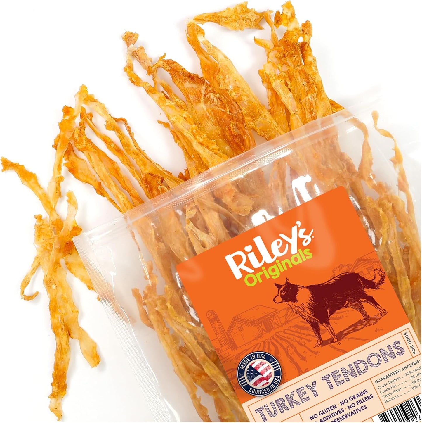 Riley's Turkey Tendons for Dogs - Natural Dehydrated Treats