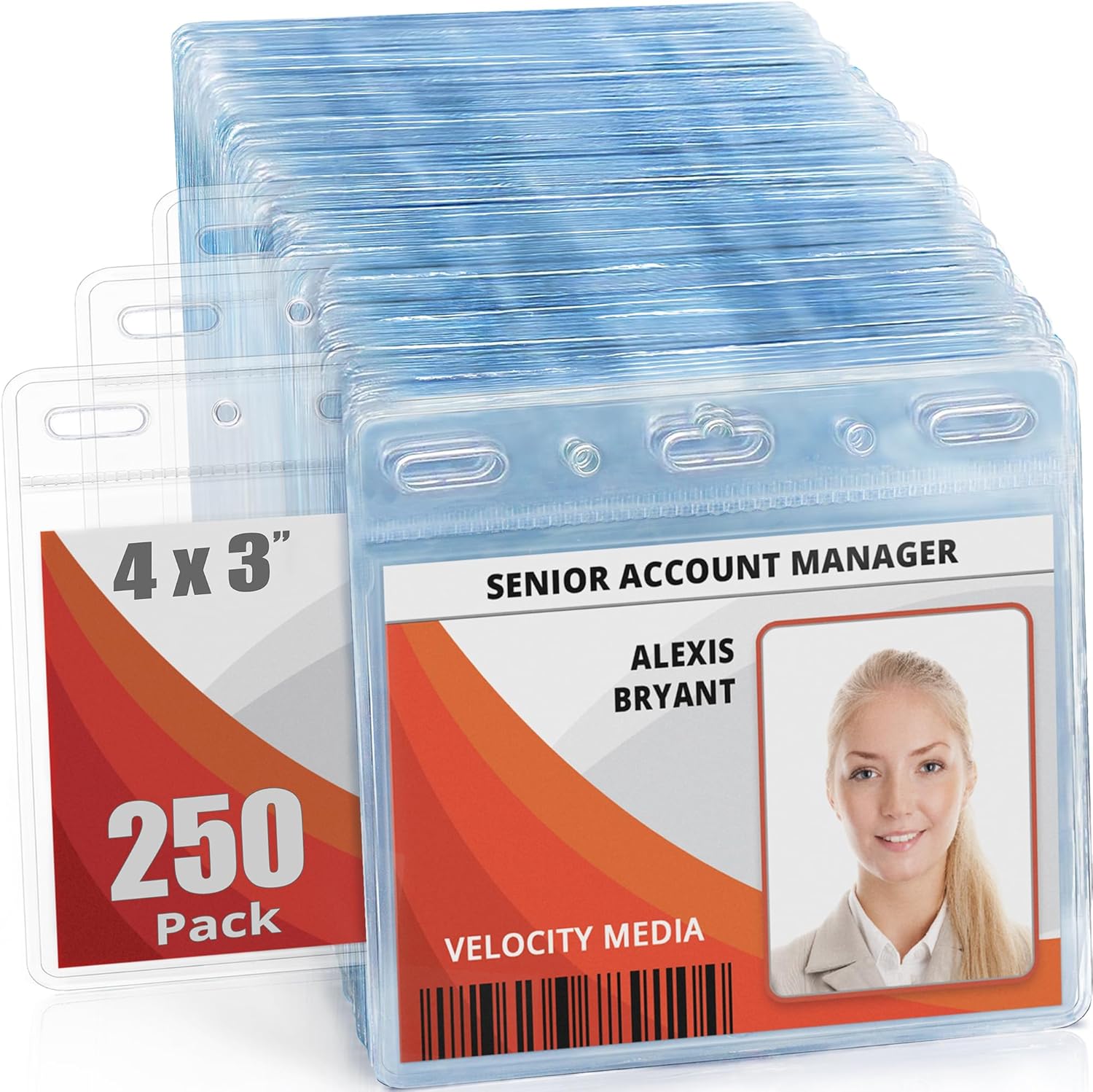 Mifflin-USA Card Protector for Name ID Badge Holders, 250 Pack
