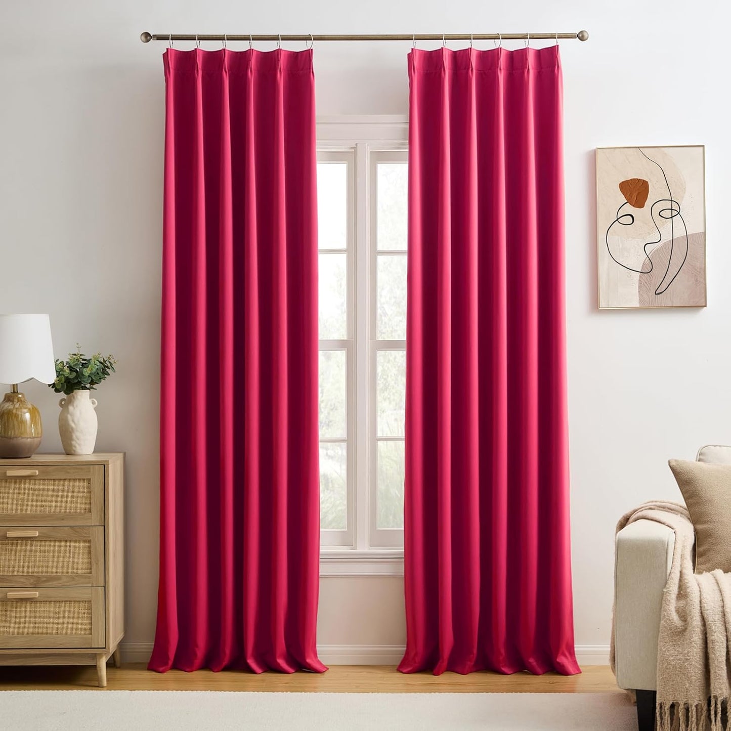 Pinch Pleated Curtains for Energy Saving Window Treatment