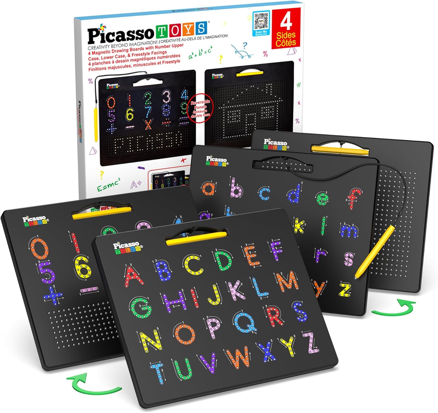 Magnetic Drawing Board for Kids - 4-in-1 Learning Fun