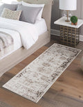 2 ft x 9 ft 10 in Runner Area Rug - Beige Tan Sofia Collection