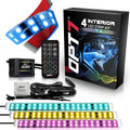 OPT7 Aura Double Row Car LED Lights Interior - Multicolor Ambient Kit