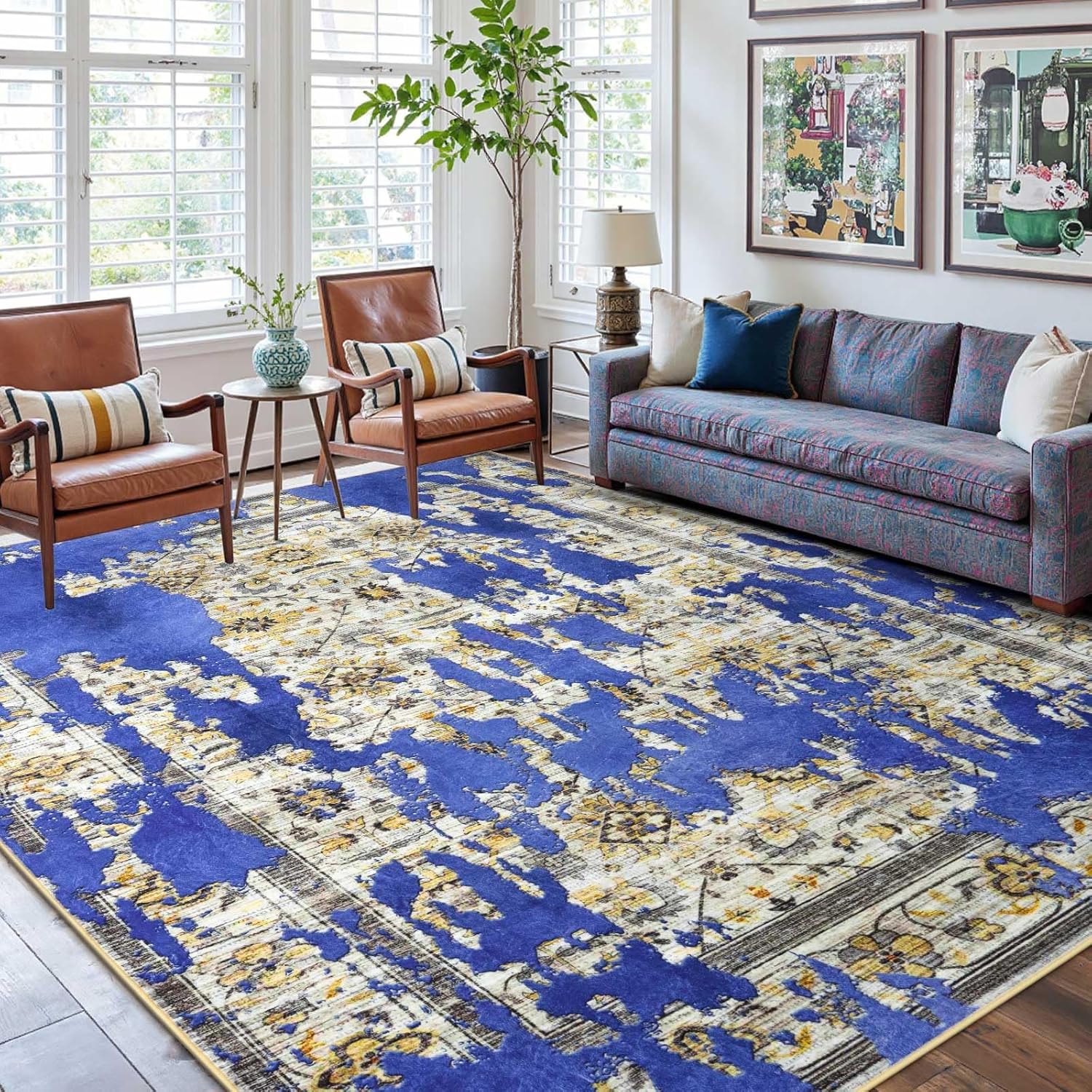 8x10 Ft Extra Large Washable Area Rugs for Living Room Decor