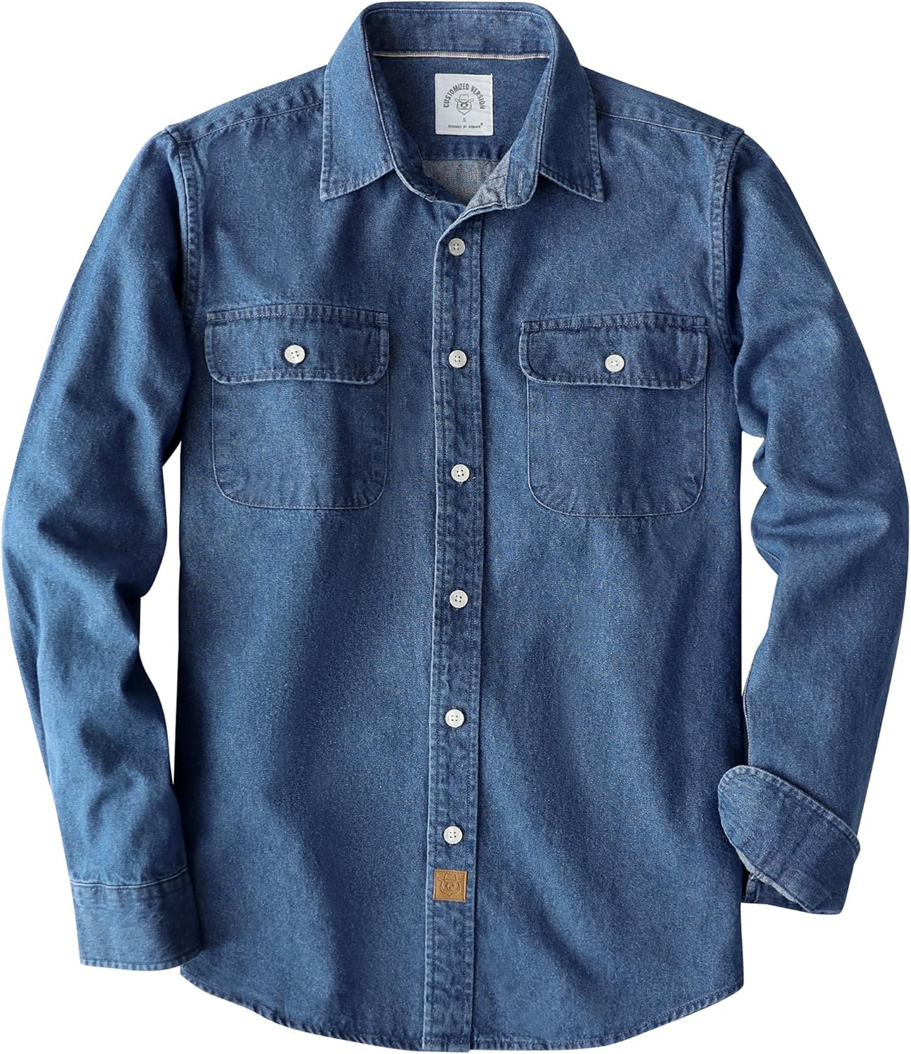 Dubinik Mens Button Up Shirts Long Sleeve Casual Work Shirt