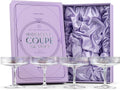 Rainbow Coupe Glasses Set | 7 oz Art Deco Style