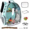 Bird Backpack Carrier with Perch and Feeding Tray - Portable Parrot
