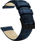 18mm Tropical-Style Leather Watch Band - Quick Release, Padded Comfort
