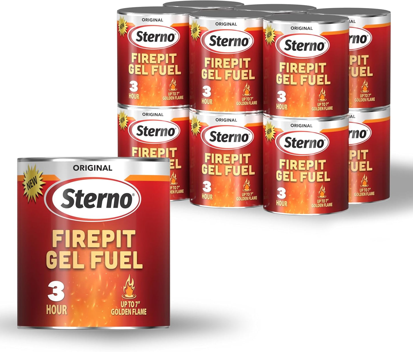 Sterno Firepit Gel Fuel - 3 Hours of Smokeless Ambiance