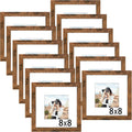 Picrit 8x8 Picture Frame Set of 12 - Versatile Wall or Table Display