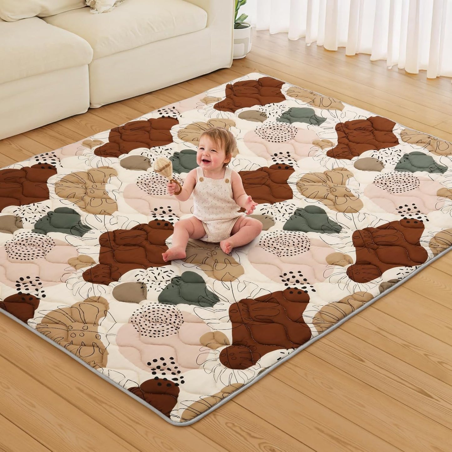 Extra-Thick Soft Baby Play Mat by Blissful Diary