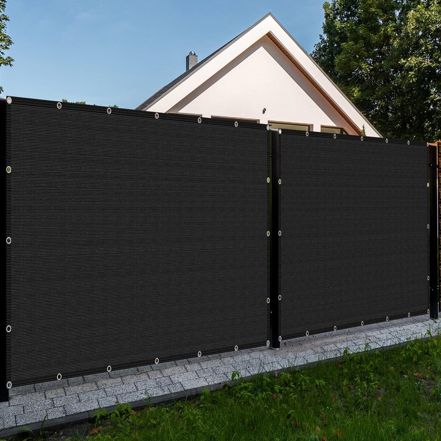 Privacy Fence Screen 6ft x 27ft Black Heavy Duty Shade Net Cover