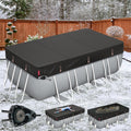 Rectangular Pool Cover for 9x18 ft Pools - Windproof, Heavy Duty