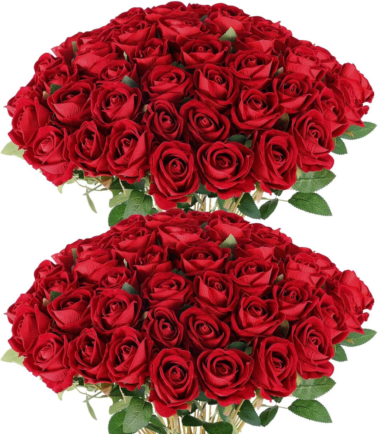 50 Artificial Roses in Bulk for Wedding Centerpieces and Decor
