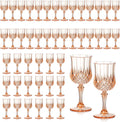 7oz Plastic Vintage Wine Glasses Pink - Reusable Unbreakable Stemware