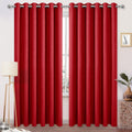 DWCN Christmas Curtains 84 in Long Red Blackout Drapes - Extra Wide