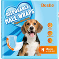 Male Dog Wrap Disposable Diapers 40 Count M - Leak Proof, Super