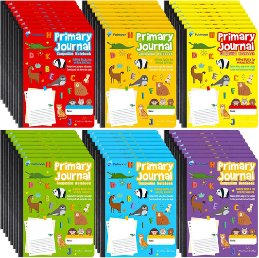 Animal Print Drawing & Writing Notebook for Grades K-2