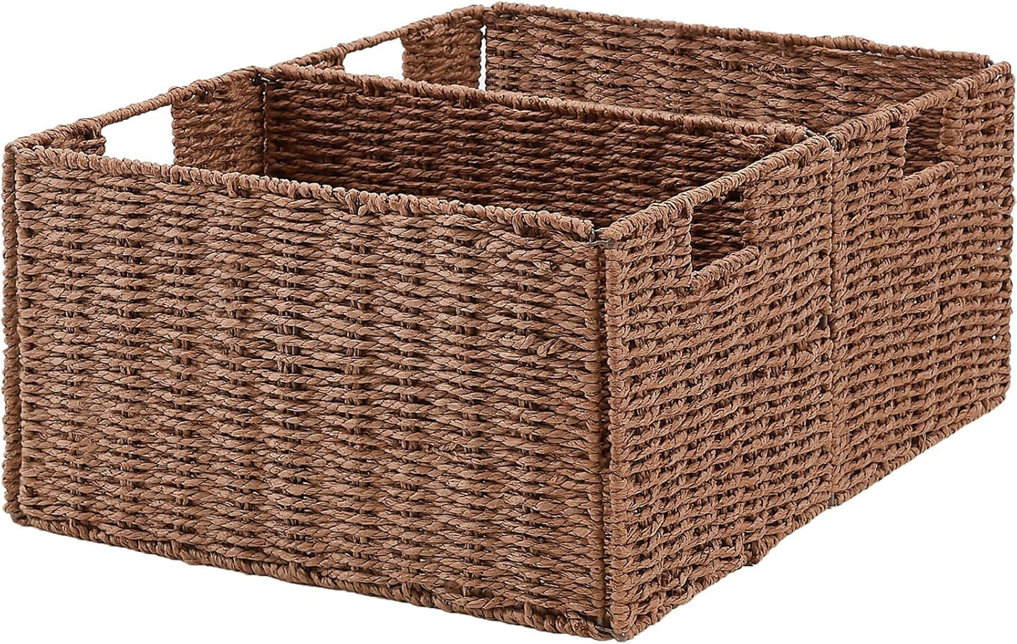 Vagusicc Wicker Storage Basket Set of 2 for Organizing Needs