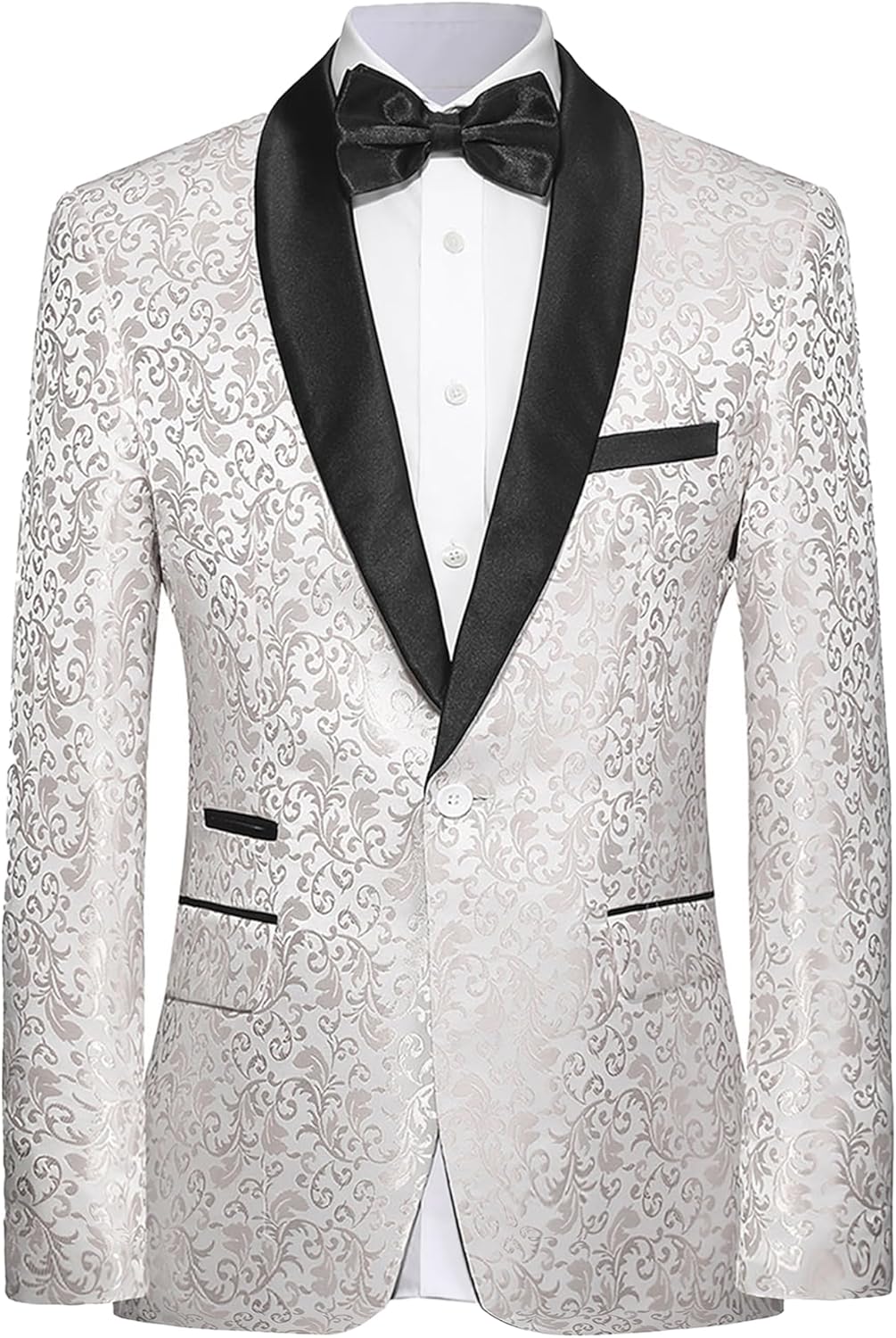 Stylish Men's Floral Dinner Party Tuxedo Suit for Events