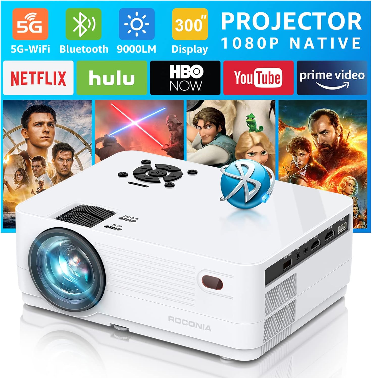 Roconia Projector: Crystal Clear Images