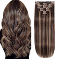 Clip in Hair Extensions Real Human Hair 16 in 70g Set - Natural Volume