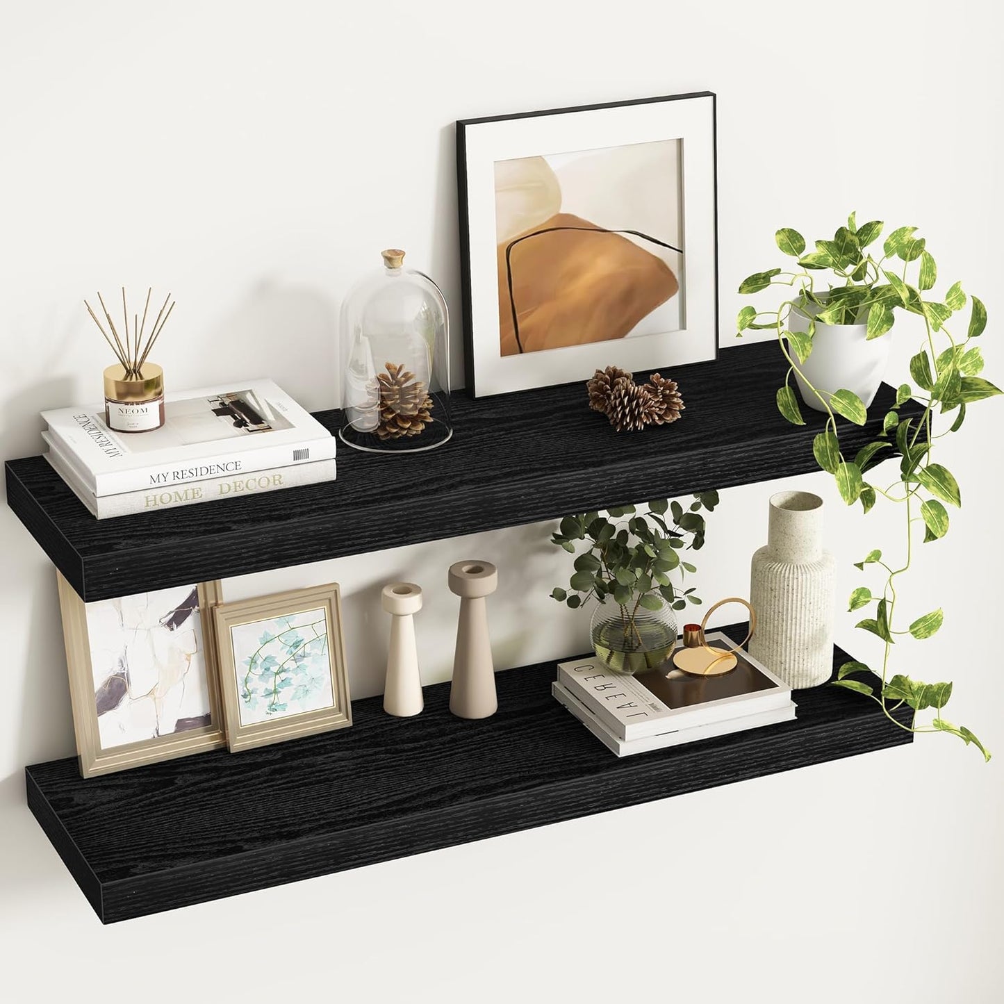 36Inch Floating Shelves for Rustic Wall Storage - Set of 2