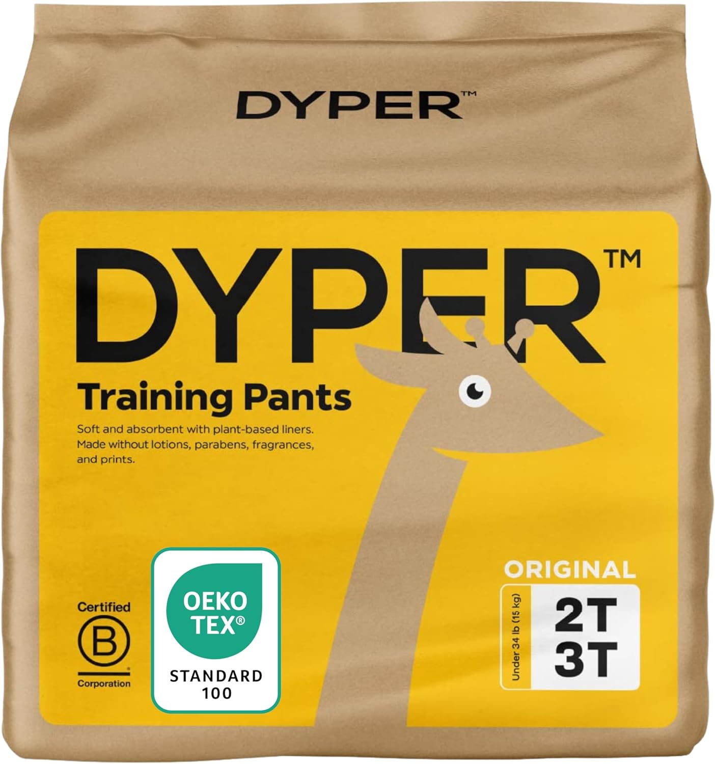 Plant-Based Toddler Potty Training Pants, Hypoallergenic, Unscented