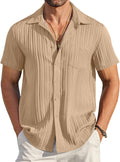 COOFANDY Men's Casual Button Down Short Sleeve Shirt - Breathable