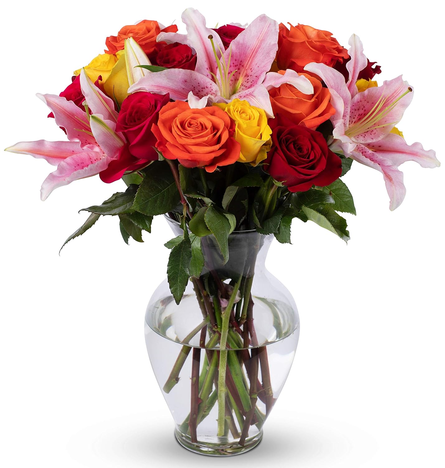 Big Blooms Oriental Lilies & Roses - Fresh Flower Delivery