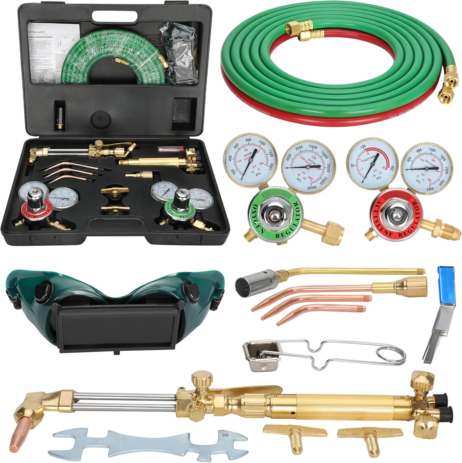 Upgraded Oxygen Acetylene Torch Kit for Cutting and Welding Tasks