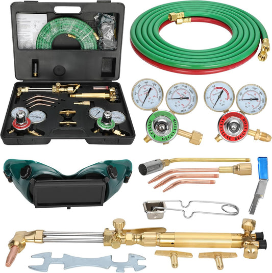 Upgraded Oxygen Acetylene Torch Kit for Cutting and Welding Tasks