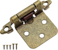Antique Brass Kitchen Cabinet Hinges Overlay 50 Pack - Self Closing