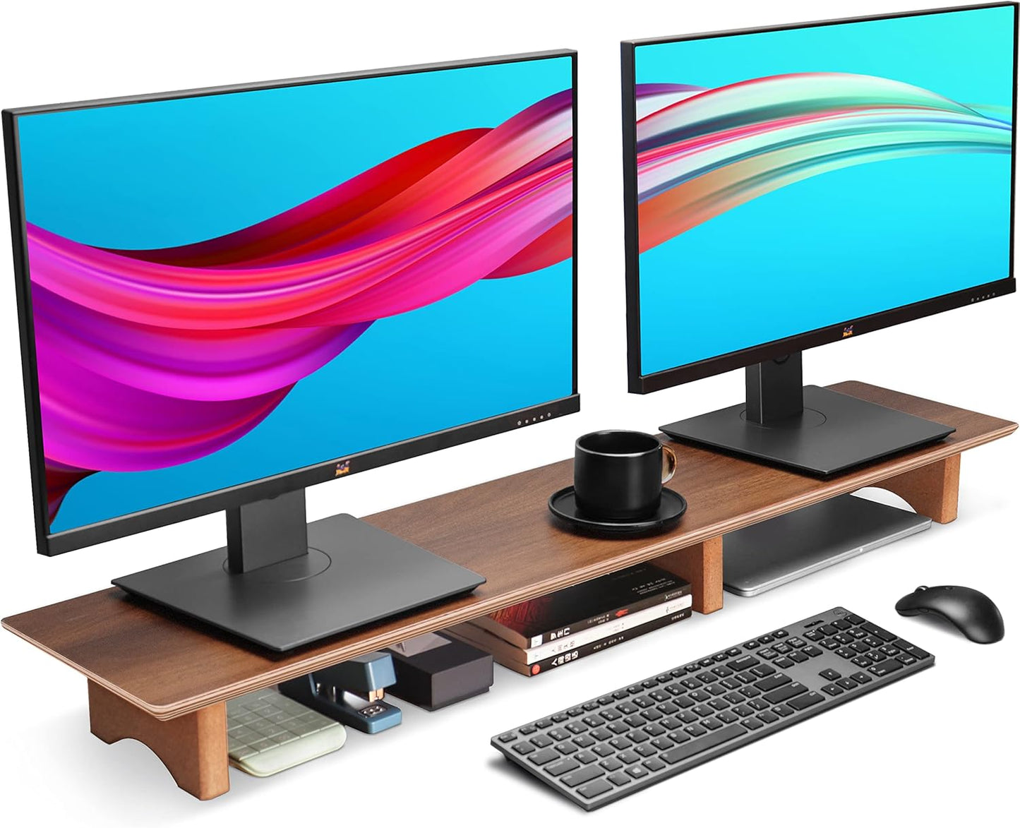 Aothia Eco Wood Dual Monitor Riser