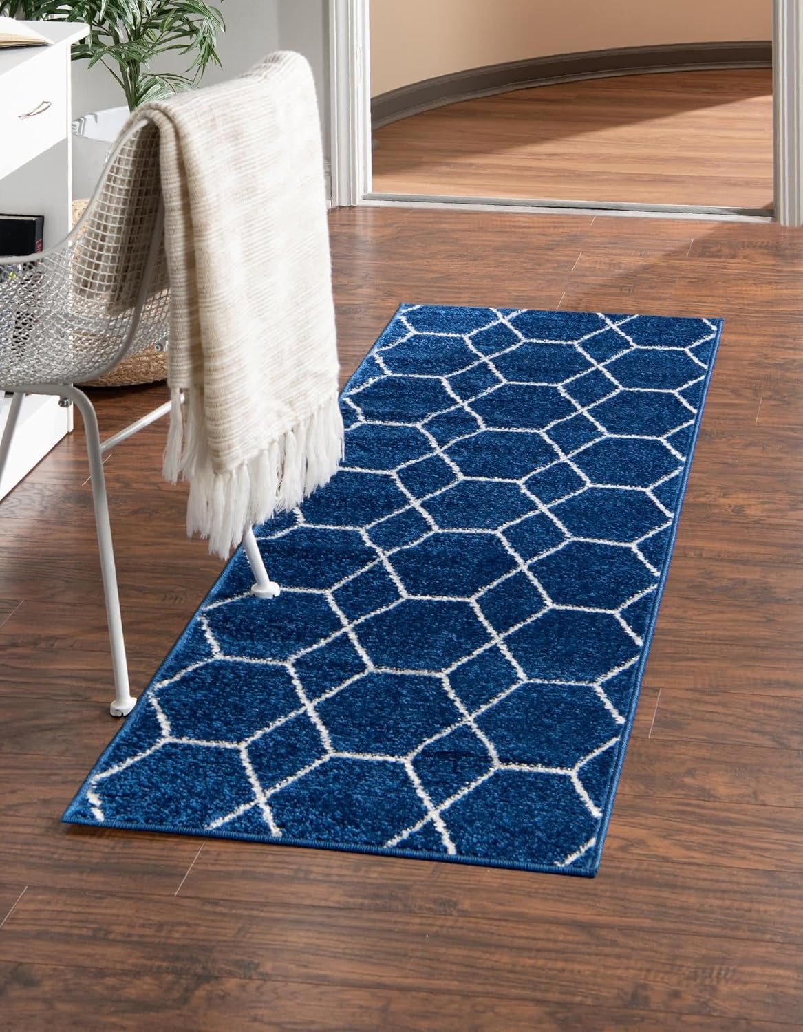 Unique Loom Trellis Frieze Collection Area Rug - Geometric Runner