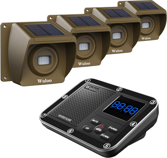 Solar Driveway Alarm Wireless Outdoor Motion Sensor System